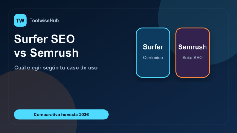 Surfer SEO vs Semrush comparativa 2026