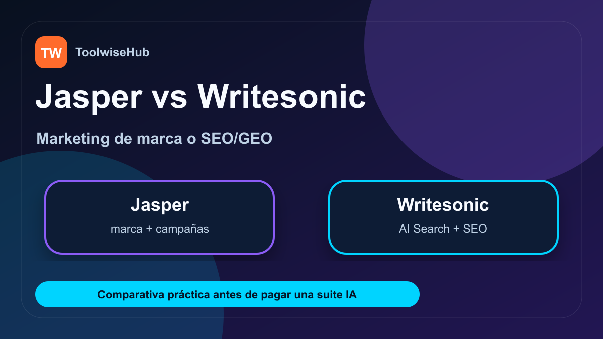 Jasper vs Writesonic: comparativa para contenido de marketing, SEO y AI Search