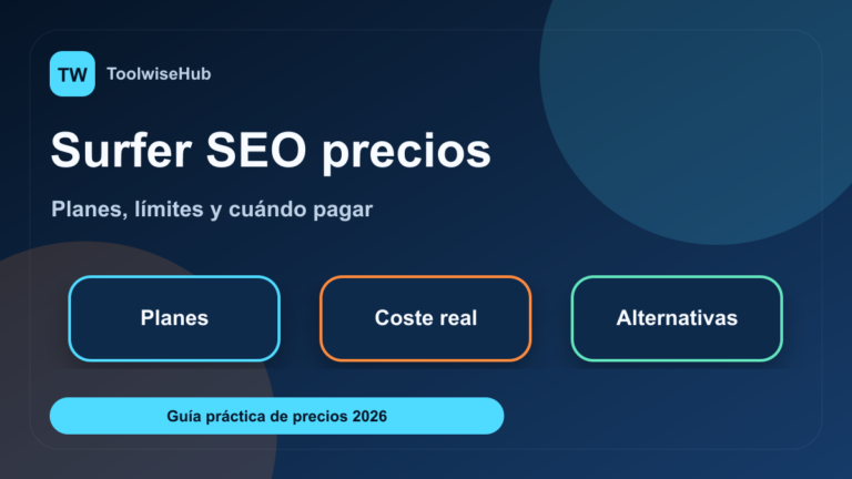 Surfer SEO precios 2026: planes, límites y alternativas