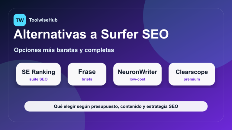 Alternativas a Surfer SEO en 2026: SE Ranking, Frase, NeuronWriter y Clearscope