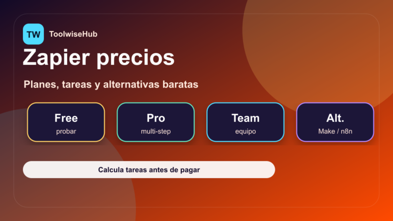 Zapier precios: planes, tareas y alternativas baratas en 2026